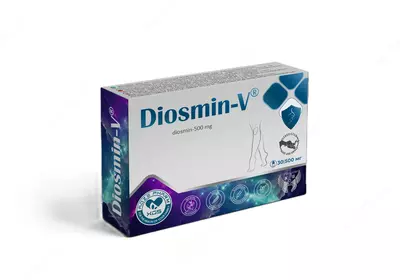 BAD Diosmin-V 500 mg 30 dona kapsula qon aylanishini yaxshilovchi va tonusni oshiruvchi kapsula